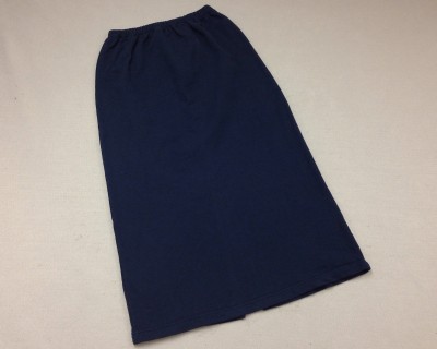 Wms Long Slit Skirt Navy